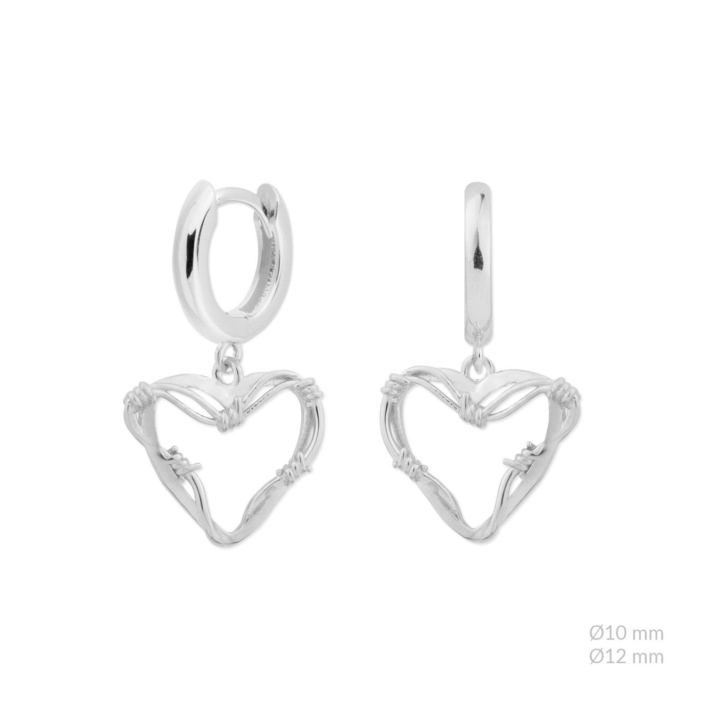 Pendientes Thorned Heart - Corazón Espinado - Plata 925
