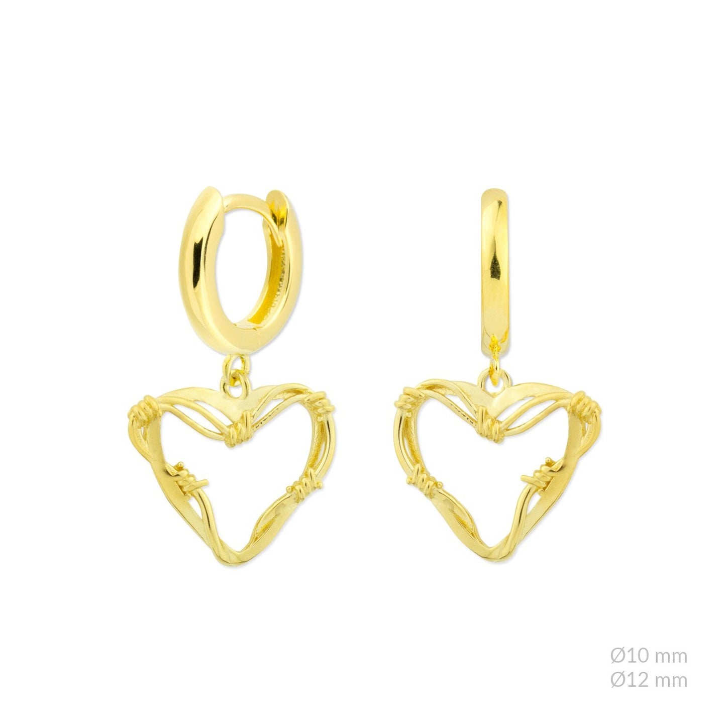 Pendientes Thorned Heart - Corazón Espinado - Plata 925