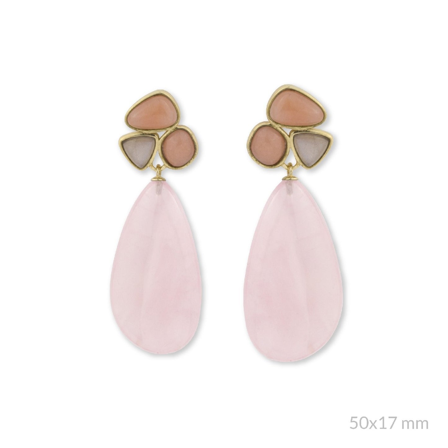 Pendientes Manuela Rosa Dorados
