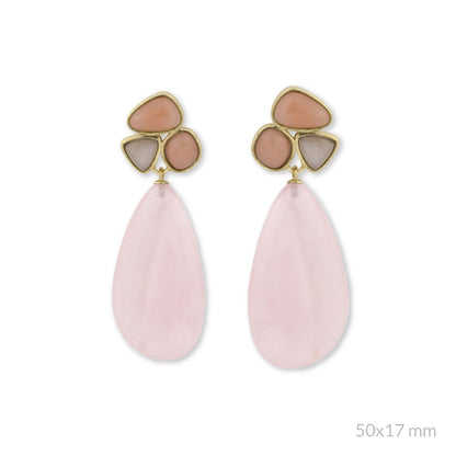 Pendientes Manuela Rosa Dorados