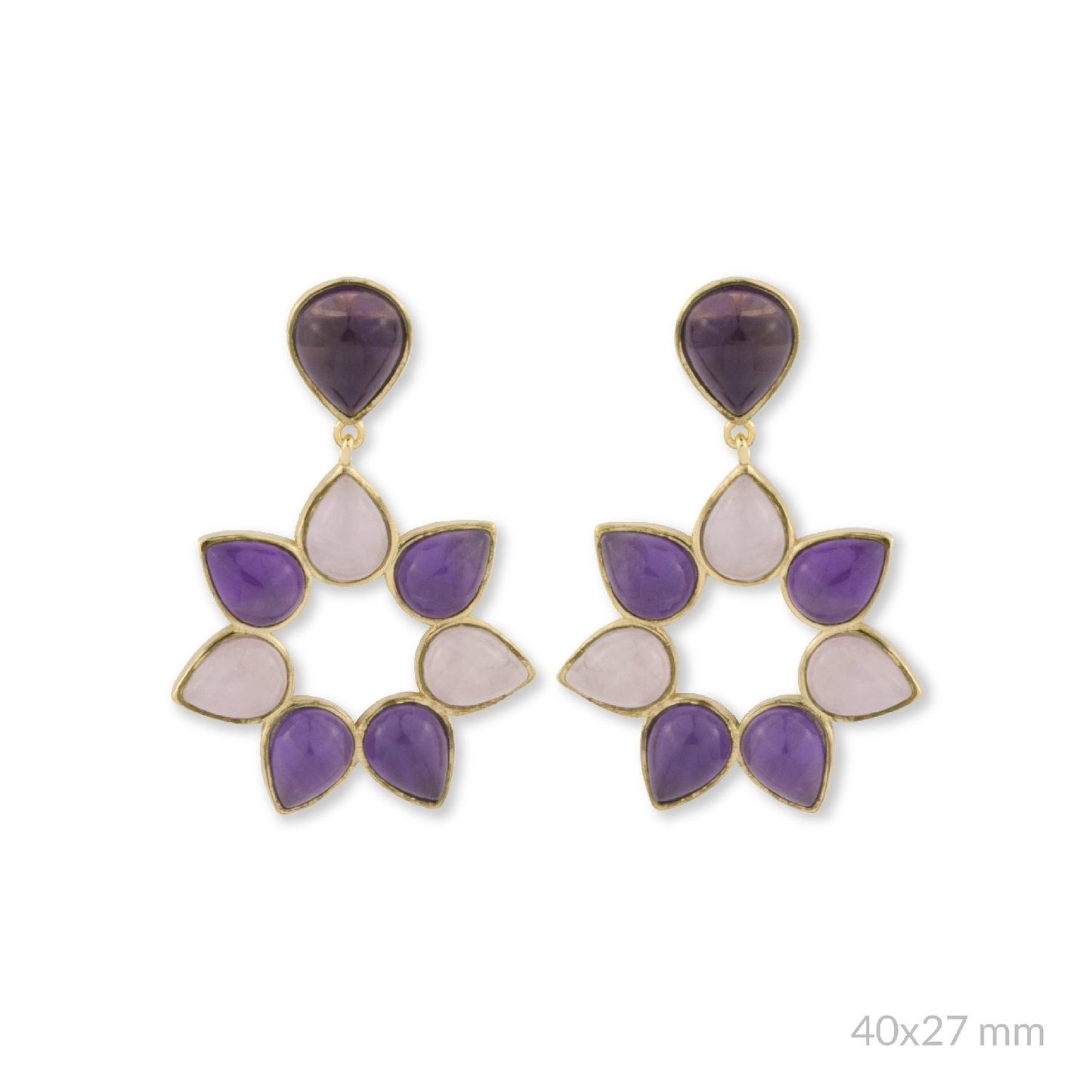 Pendientes Sofía Lila Dorados
