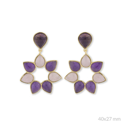 Pendientes Sofía Lila Dorados