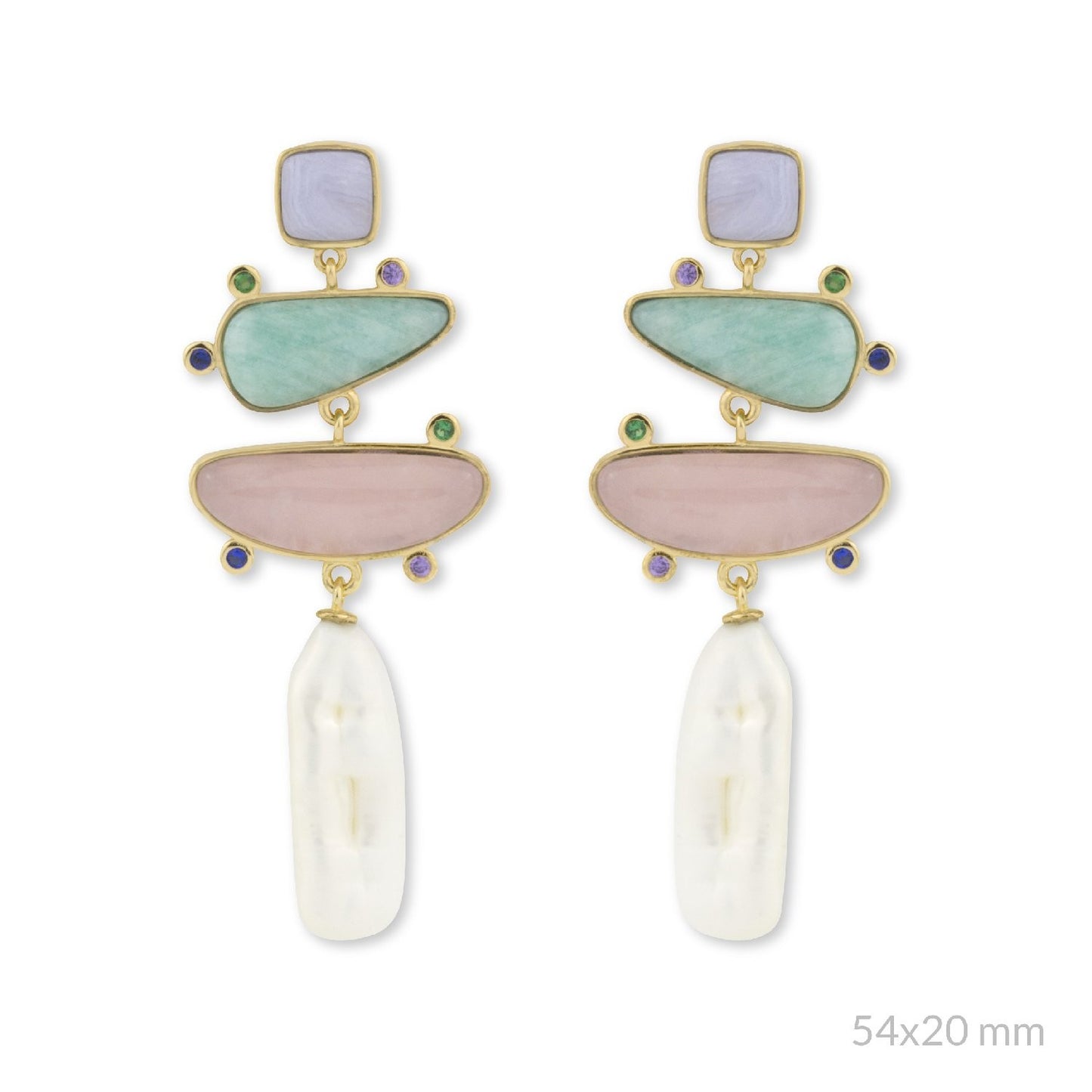 Pendientes Valeria Pastel Dorados