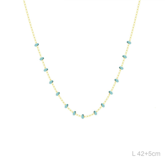 Gargantilla Piedra Natural Turquesa