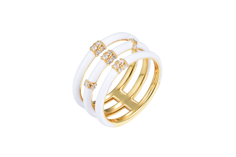 Anillo Triple aro Esmaltado