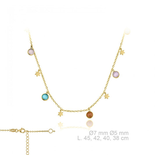Gargantilla Flor - Discos colores