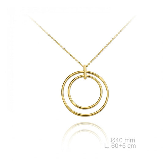 Gargantilla Doble Aro Dorado