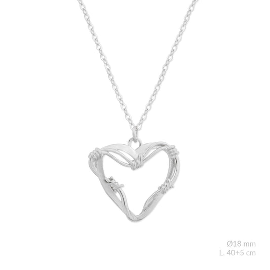 Gargantilla Thorned Heart - Corazón Espinado- Plata 925