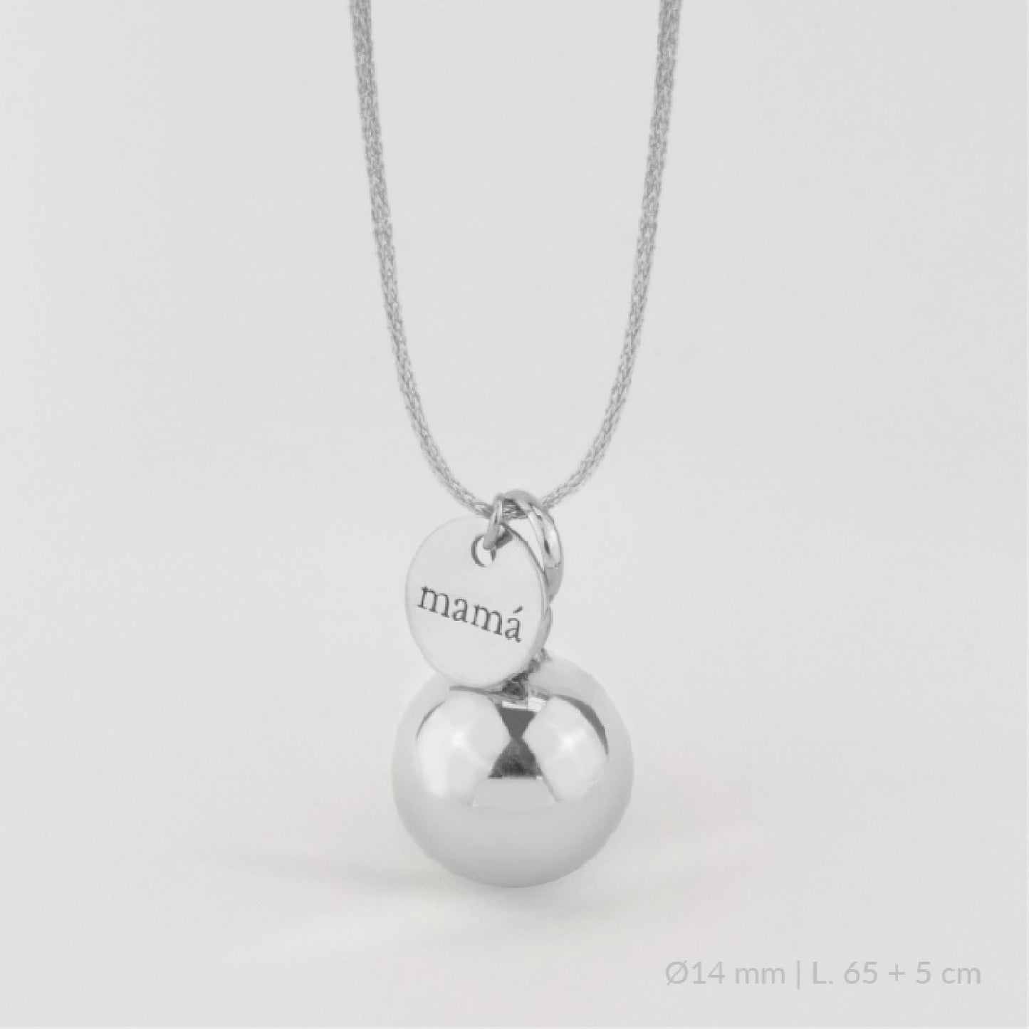 Collar "Llamador de Ángeles Mamá" – Plata de Ley 925