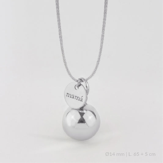 Collar "Llamador de Ángeles Mamá" – Plata de Ley 925