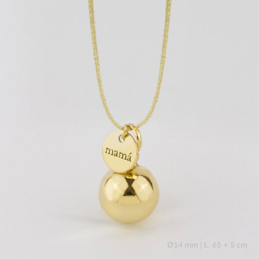 Collar "Llamador de Ángeles Mamá" – Plata de Ley 925