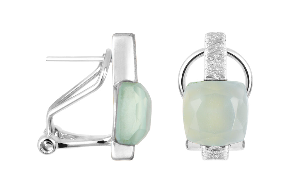 Pendientes Omega Piedras semipreciosas