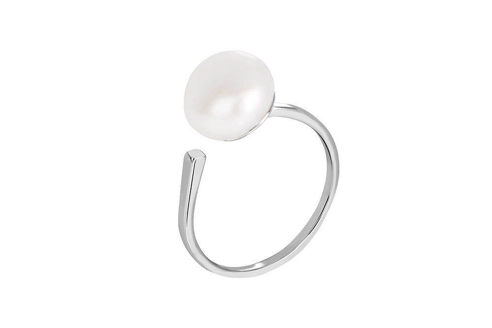 Anillo perla ajustable