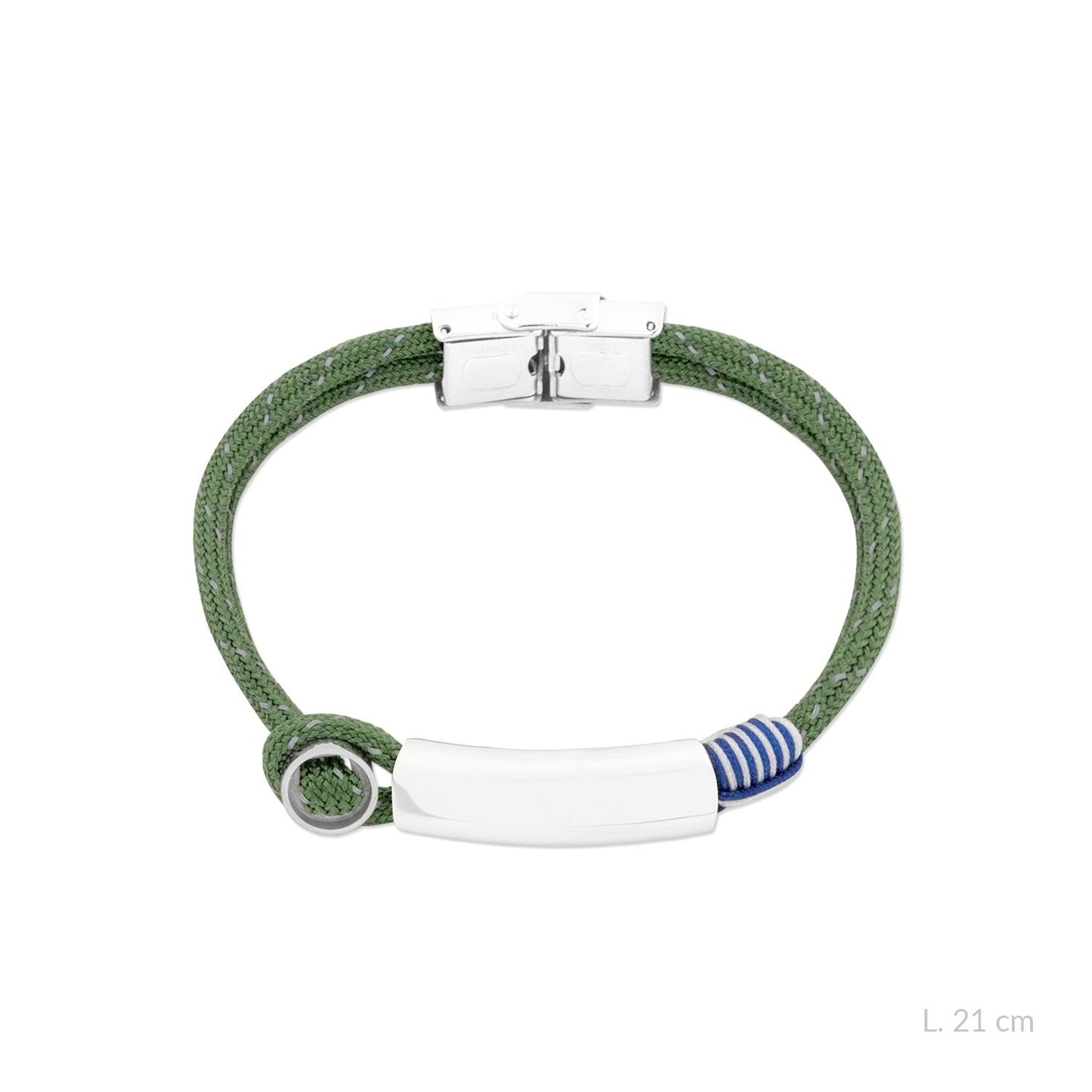 Pulsera Acero Verde/Rayas
