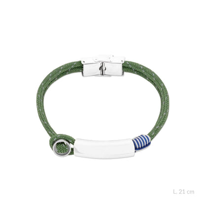 Pulsera Acero Verde/Rayas