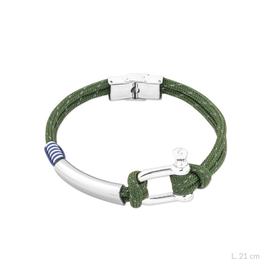 Pulsera Estribo Verde Rayas