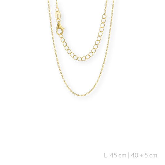 Cadena Plata de Ley Chapada en Oro