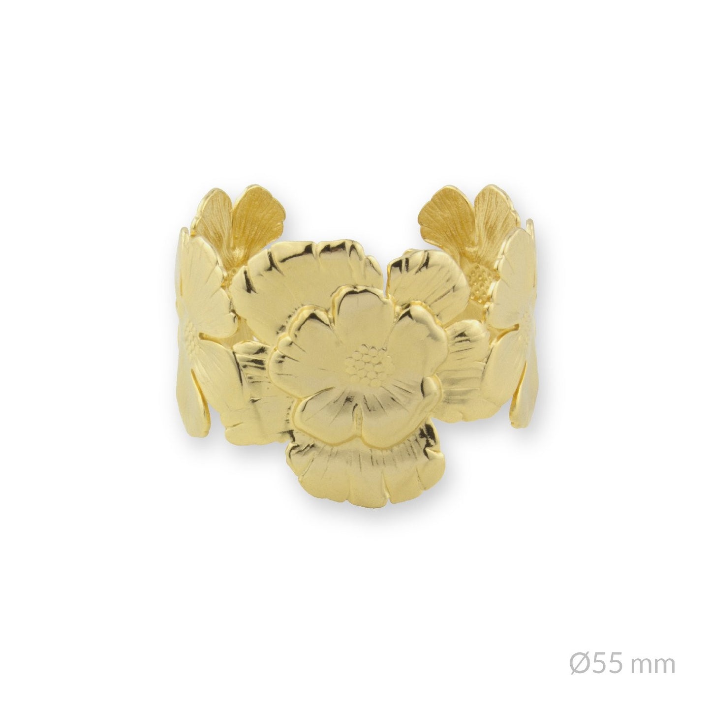 Brazalete Flores Dorado