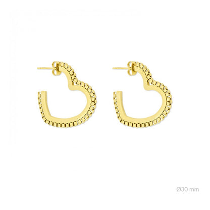 Pendientes Corazón Cadena