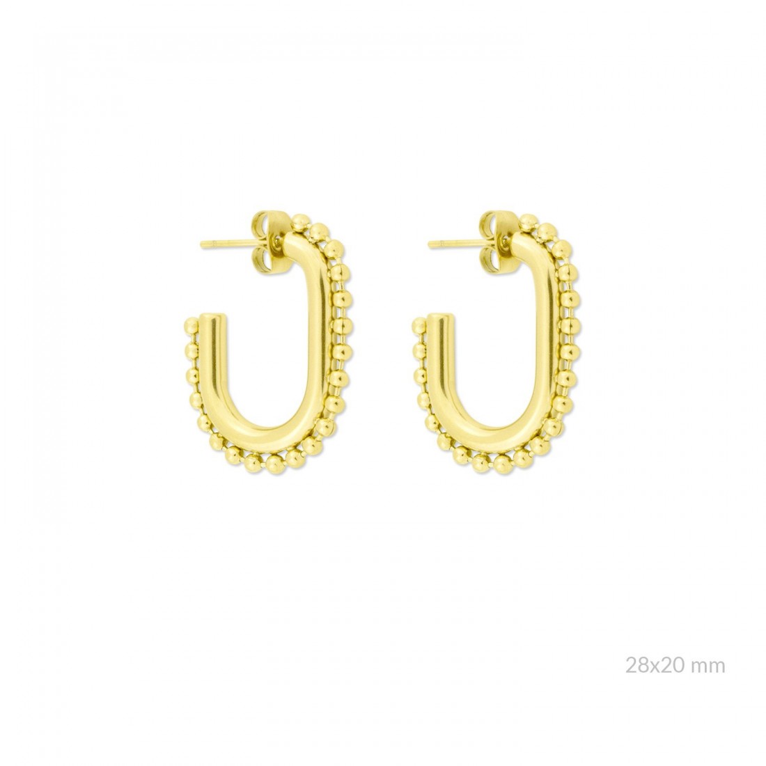 Pendientes Acero Bolitas