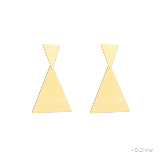 Pendientes Acero Geométricos Triángulos