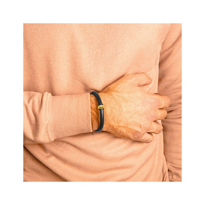 Pulsera Cuero chapada en Oro Personalizada