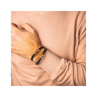 Pulsera Cuero chapada en Oro Personalizada