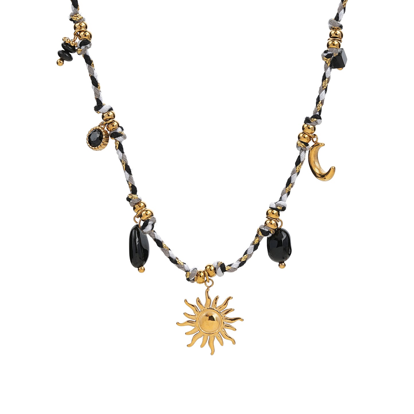 Collar Acero Sol Onix