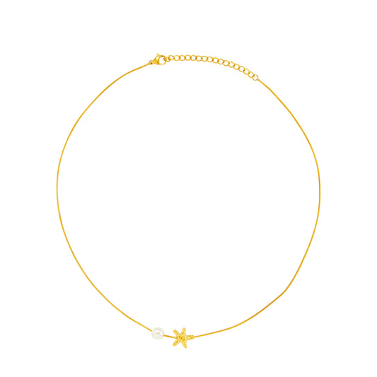 Collar Estrella de Mar con Perla