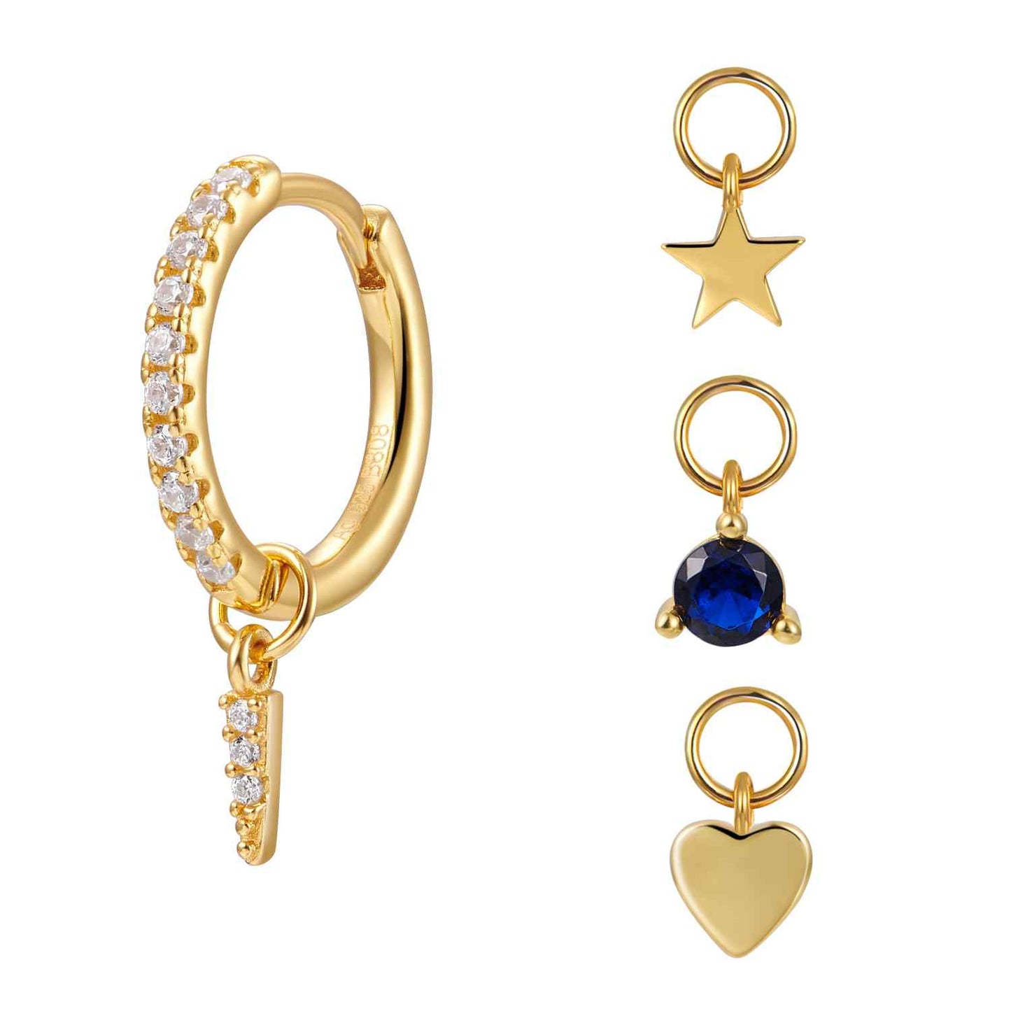 Pendientes Aro 4 charms