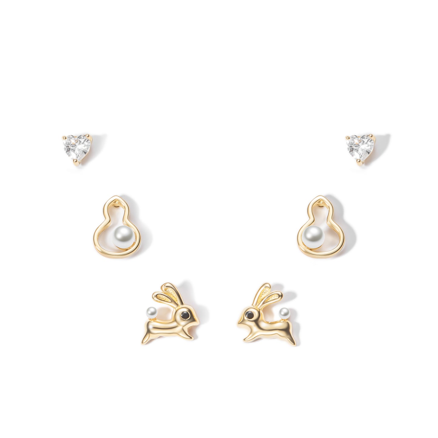 Pendientes pack de 3 Conejo