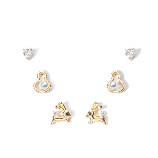 Pendientes pack de 3 Conejo