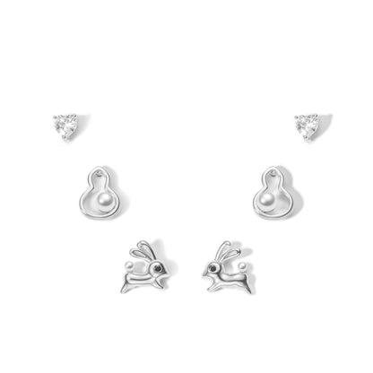 Pendientes pack de 3 Conejo