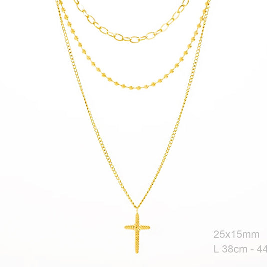 Gargantilla Triple Cruz