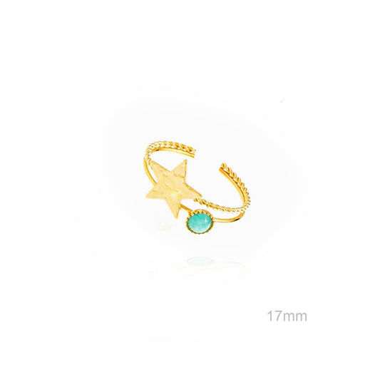 Anillo Estrella Turquesa