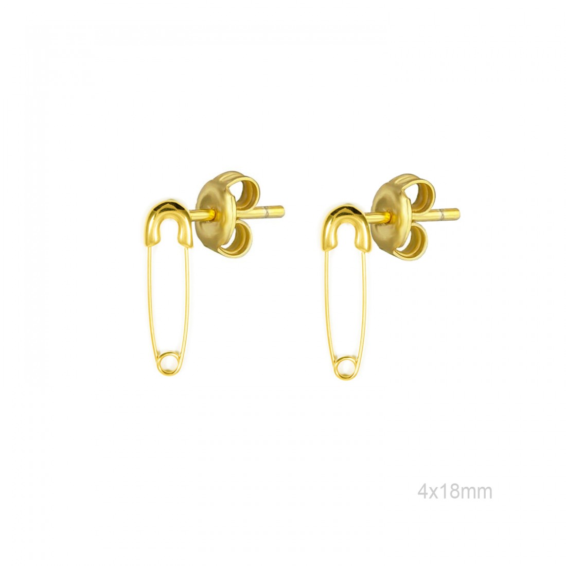 Pendientes Basic Imperdible Dorado