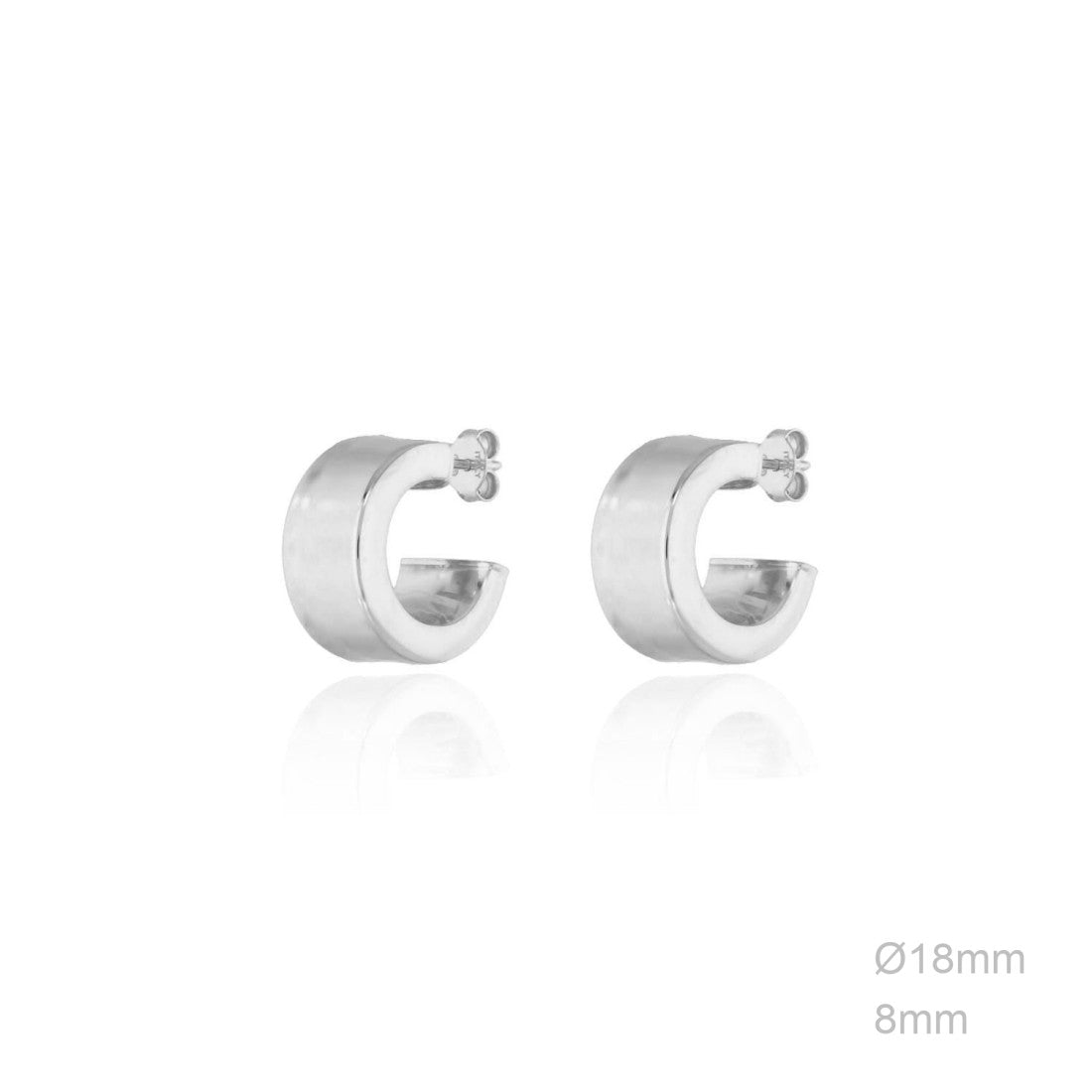 Pendiente Aro Solid Bold - Plata de Ley 925