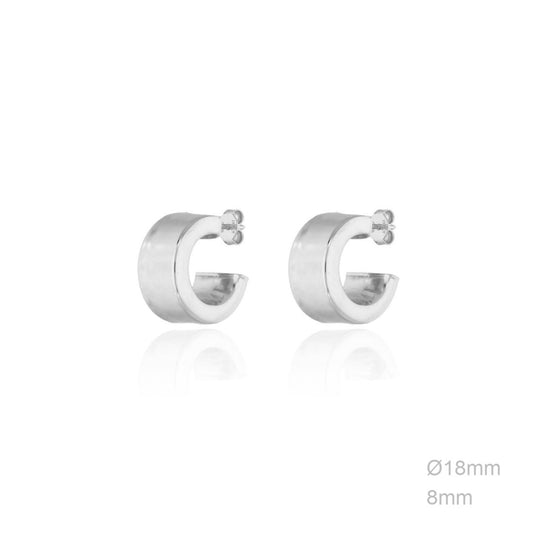 Pendiente Aro Solid Bold - Plata de Ley 925