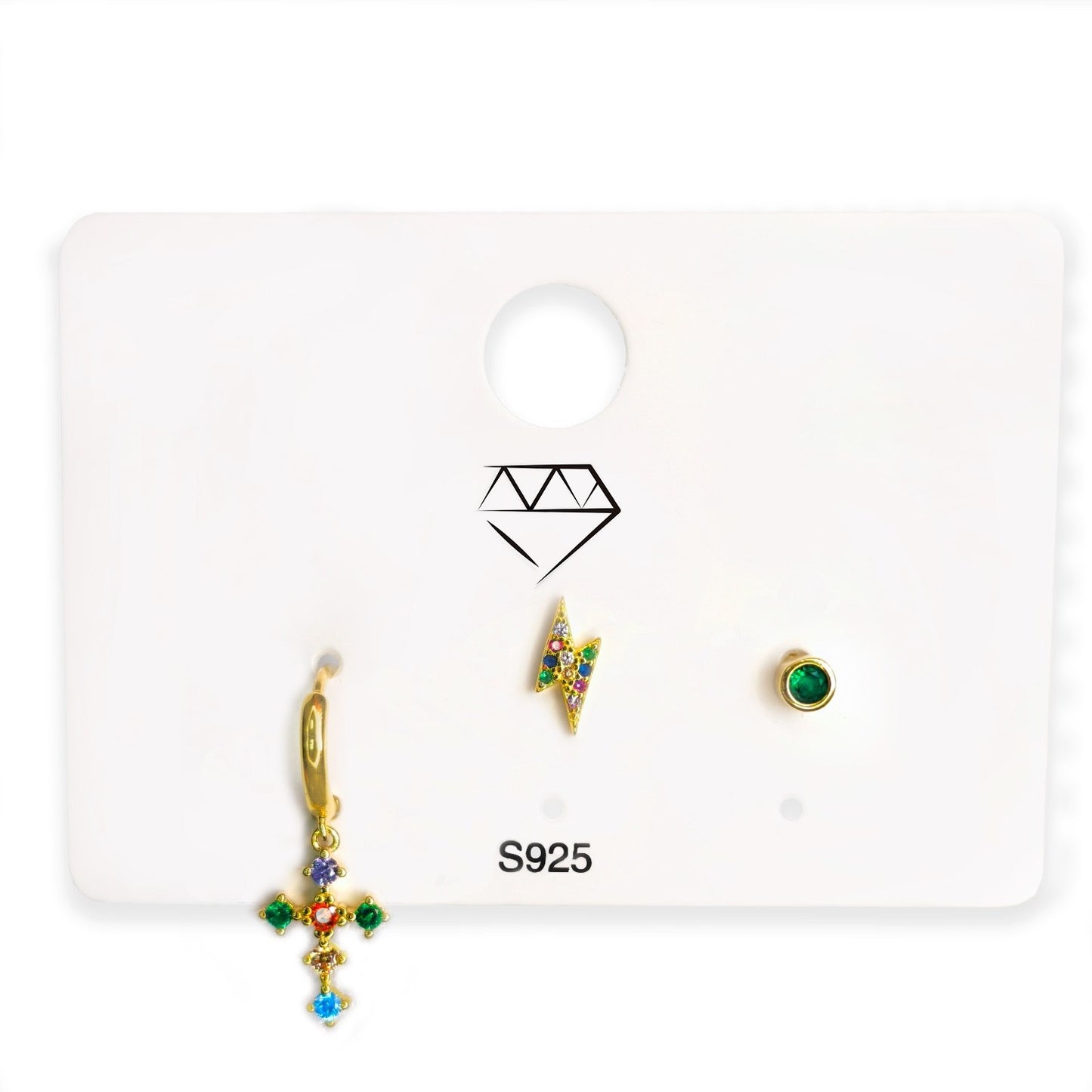 Pack 3 Pendientes Cruz