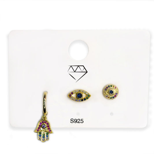 Pack 3 Pendientes Fátima